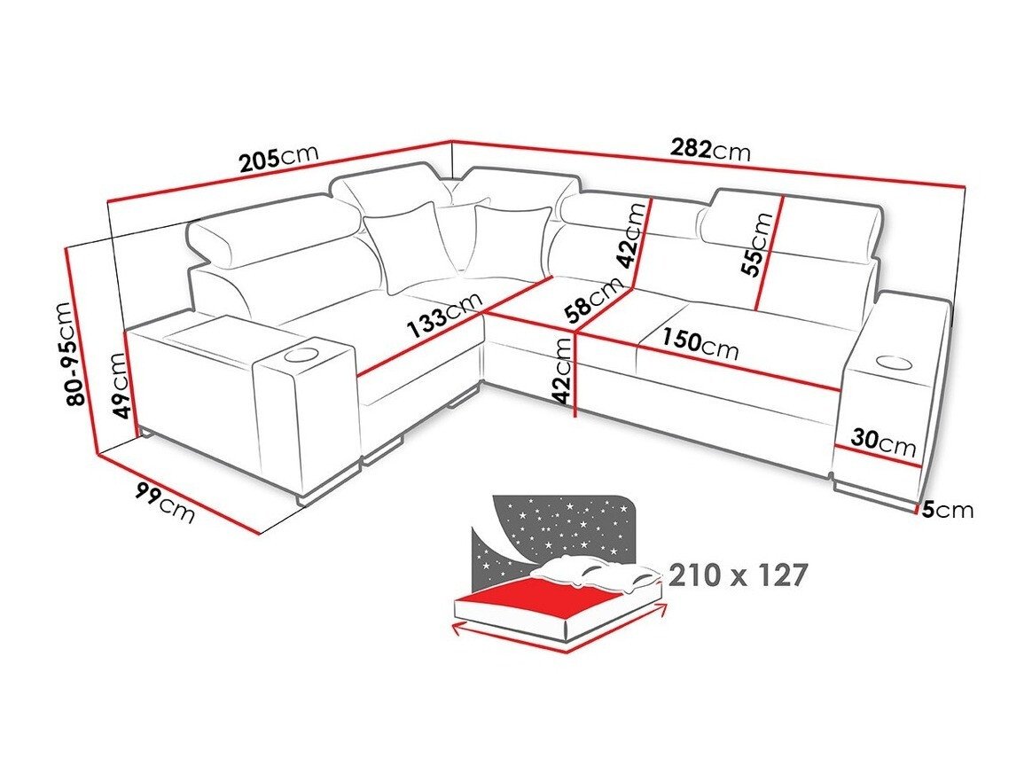 Аголна гарнитура Pearland 104 (Ekj 01 + Luxo 6601 + Evo 32)