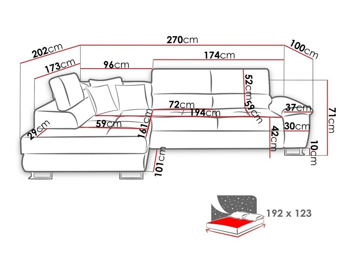Аголна гарнитура Comfivo Ruta III (Soft 011 + Lux 06)