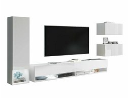 Комплет за дневен престој Sarasota 124 (Бела + Сјајна бела)