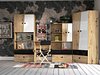 Биро Mirelbu 110 (Артисан даб + Сјајна бела + Сјајна сива)