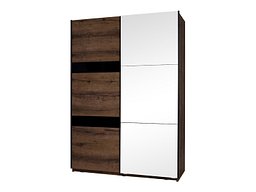 Гардеробер Fivelbo 109 (Манастирски даб + Сјајна црна)