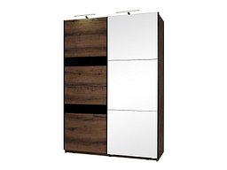 Гардеробер Fivelbo 109 (Манастирски даб + Сјајна црна)