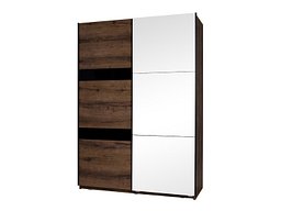 Гардеробер Fivelbo 109 (Манастирски даб + Сјајна црна)
