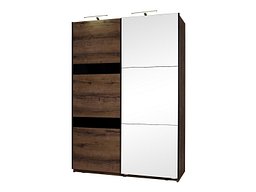 Гардеробер Fivelbo 109 (Манастирски даб + Сјајна црна)