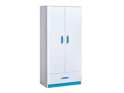 Гардеробер Sorviru 103 (Бела + Тиркизна)