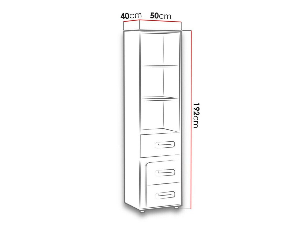 Библиотека Levtala 105 (Антрацит + Бела + Розова)