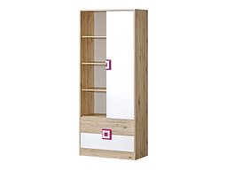Библиотека Balvire 105 (Светол даб + Бела + Розова)