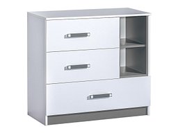 Комода Lorlare 108 (Бела + Сиво)