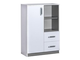 Комода со фиоки Lorlare 105 (Бела + Сиво)