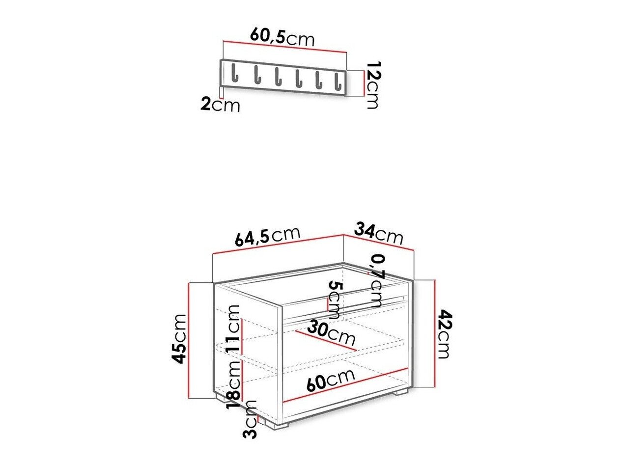 Комплет за ходник Comfivo Pinus V (Бела + Soft 017)