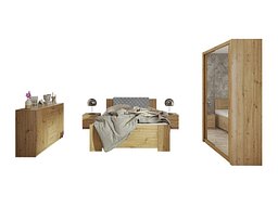 Сет за спална соба Catromi 112 (Артисан даб + Soft Pik 029)