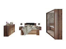 Сет за спална соба Catromi 113 (Манастирски даб + Soft Pik 011)