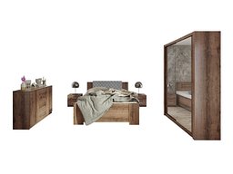 Сет за спална соба Catromi 113 (Манастирски даб + Soft Pik 029)