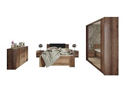 Сет за спална соба Catromi 121 (Манастирски даб + Soft Pik 011)