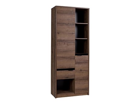 Библиотека Fivelbo 107 (Манастирски даб + Сјајна црна)