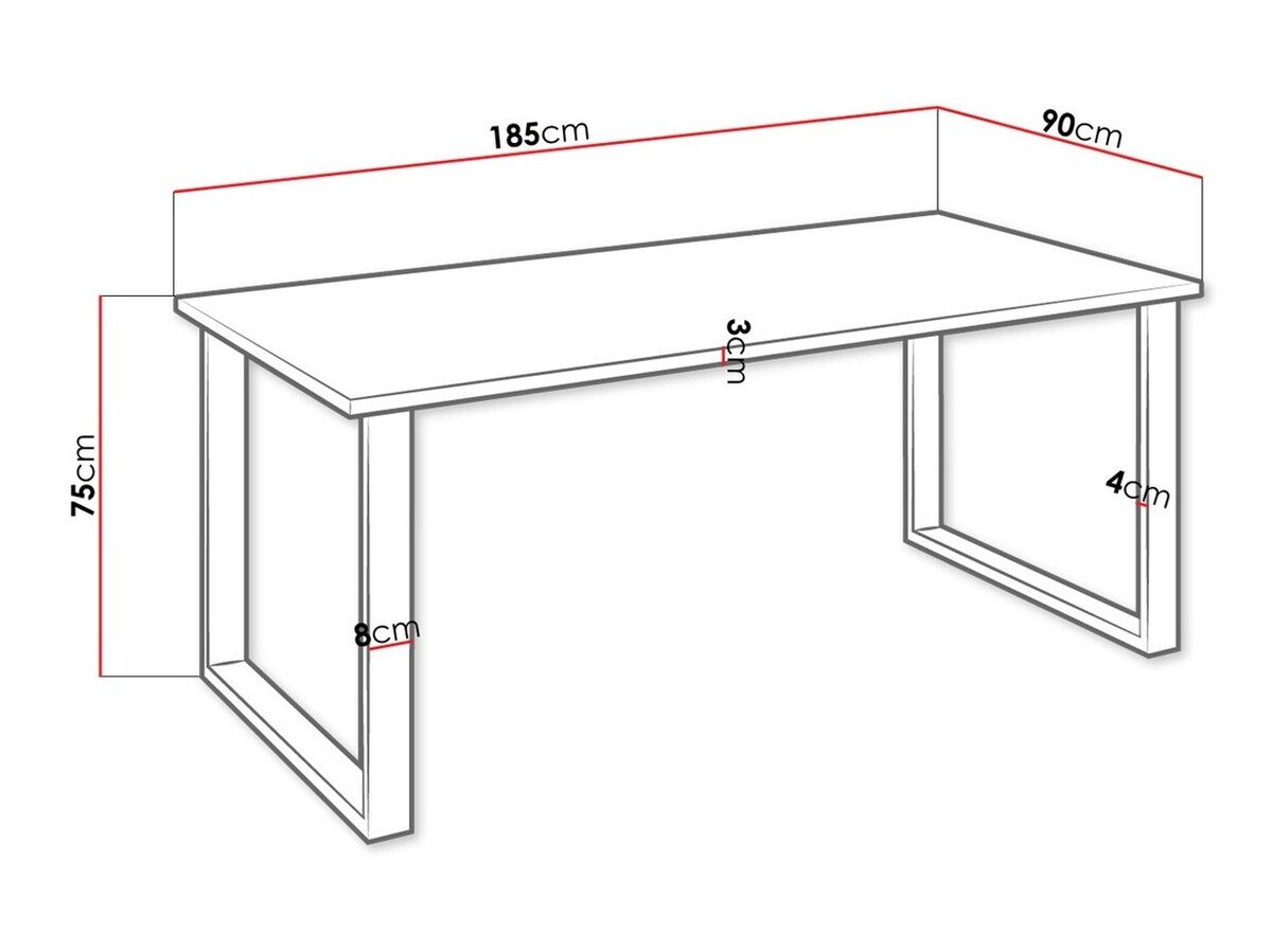 Маса Tucson 139 (Бела + Црна)