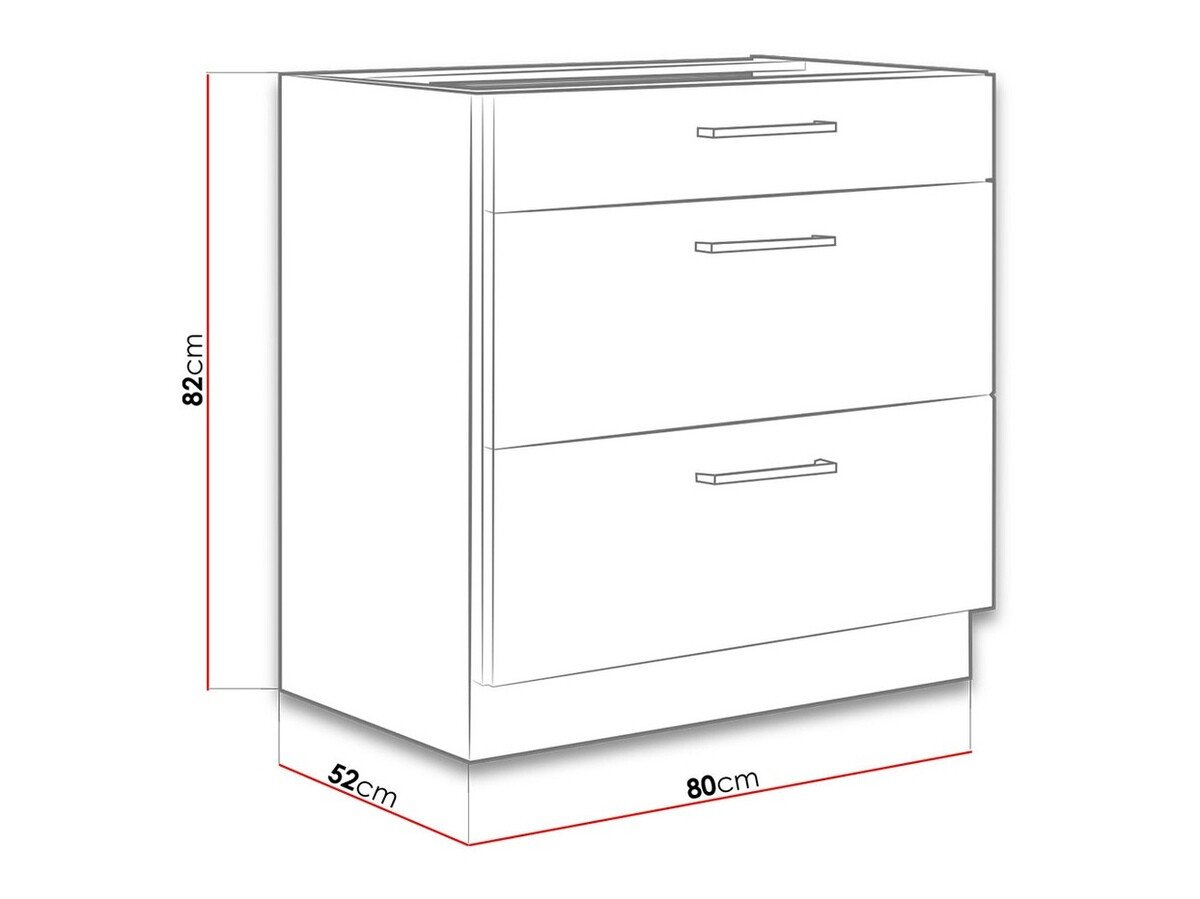 Модуларен шкаф со фиоки Wood White 123