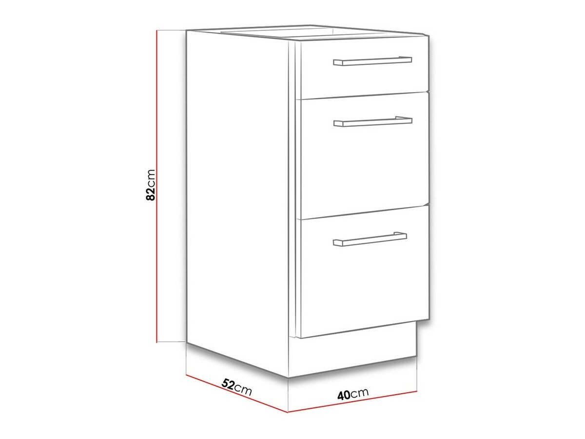 Модуларен шкаф со фиоки Wood White 139