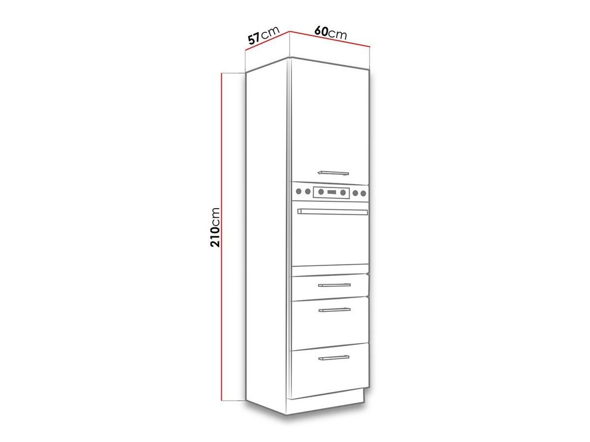 Модуларен шкаф за вградени апарати Wood White 126