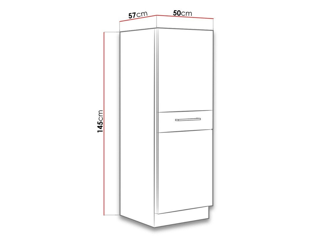 Модуларен шкаф со фиока и вратички Wood Grey 100