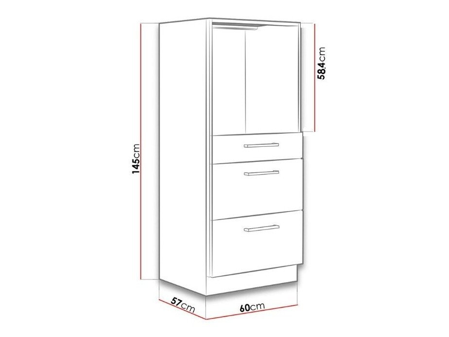 Модуларен шкаф за вградени апарати Wood Grey 102