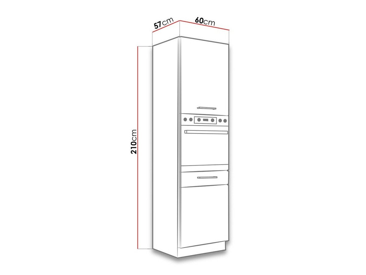 Модуларен шкаф за вградени апарати Wood White 113