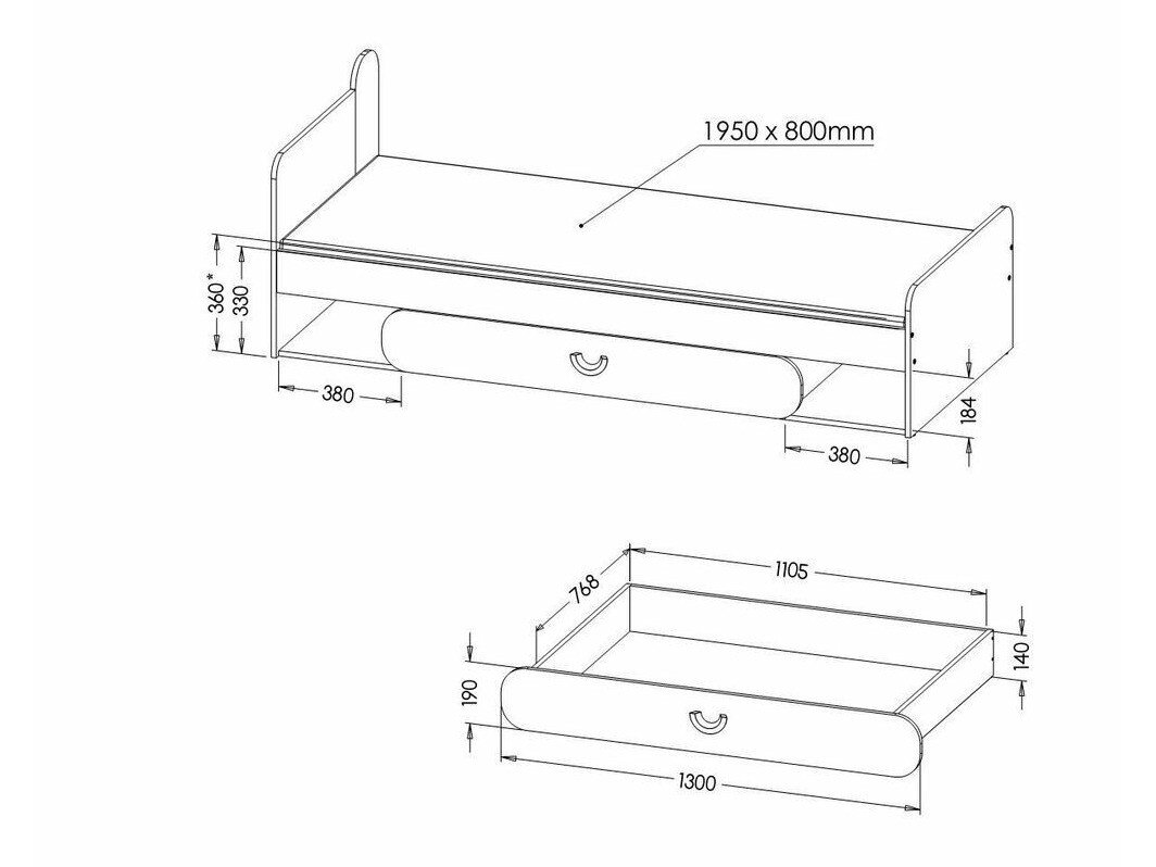 Кревет Lomteo 110