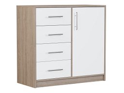 Комода Cavmero 108 (Сонома даб + Бела)