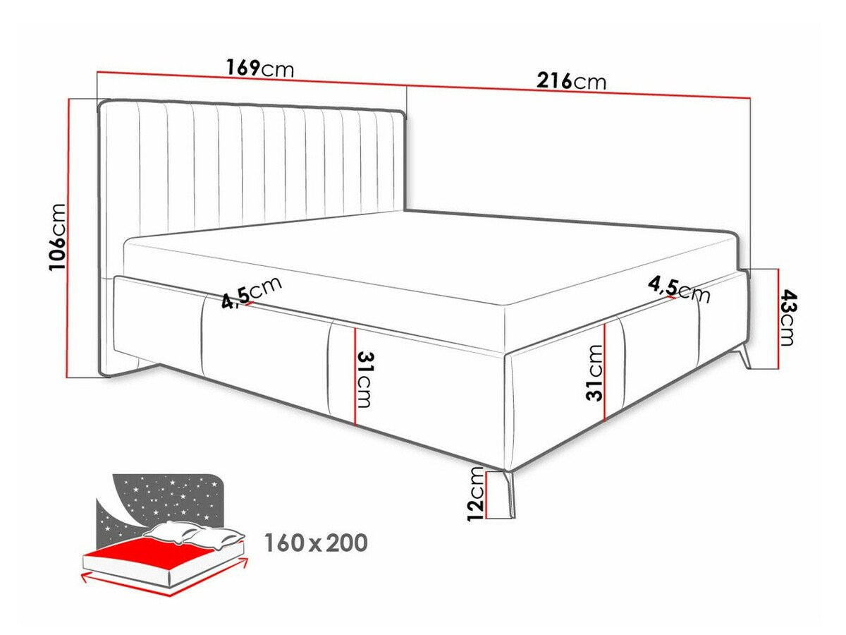 Кревет ComfiDream Onana (Fresh 32)