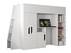 Висок кревет Hartford 355 (Бела + Сјајна бела + Црна)