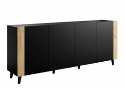Креденец Charlotte 183 (Црна + Даб Craft)