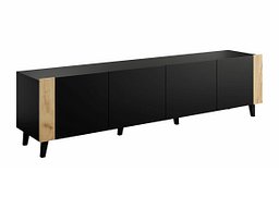ТВ-комода Charlotte 184 (Црна + Даб Craft)