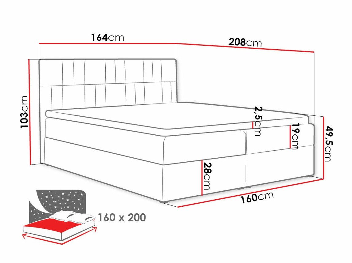 Боксспринг кревет Pons (Kronos 02)