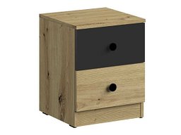 Ноќна масичка Mirelbu 108 (Артисан даб + Црна)