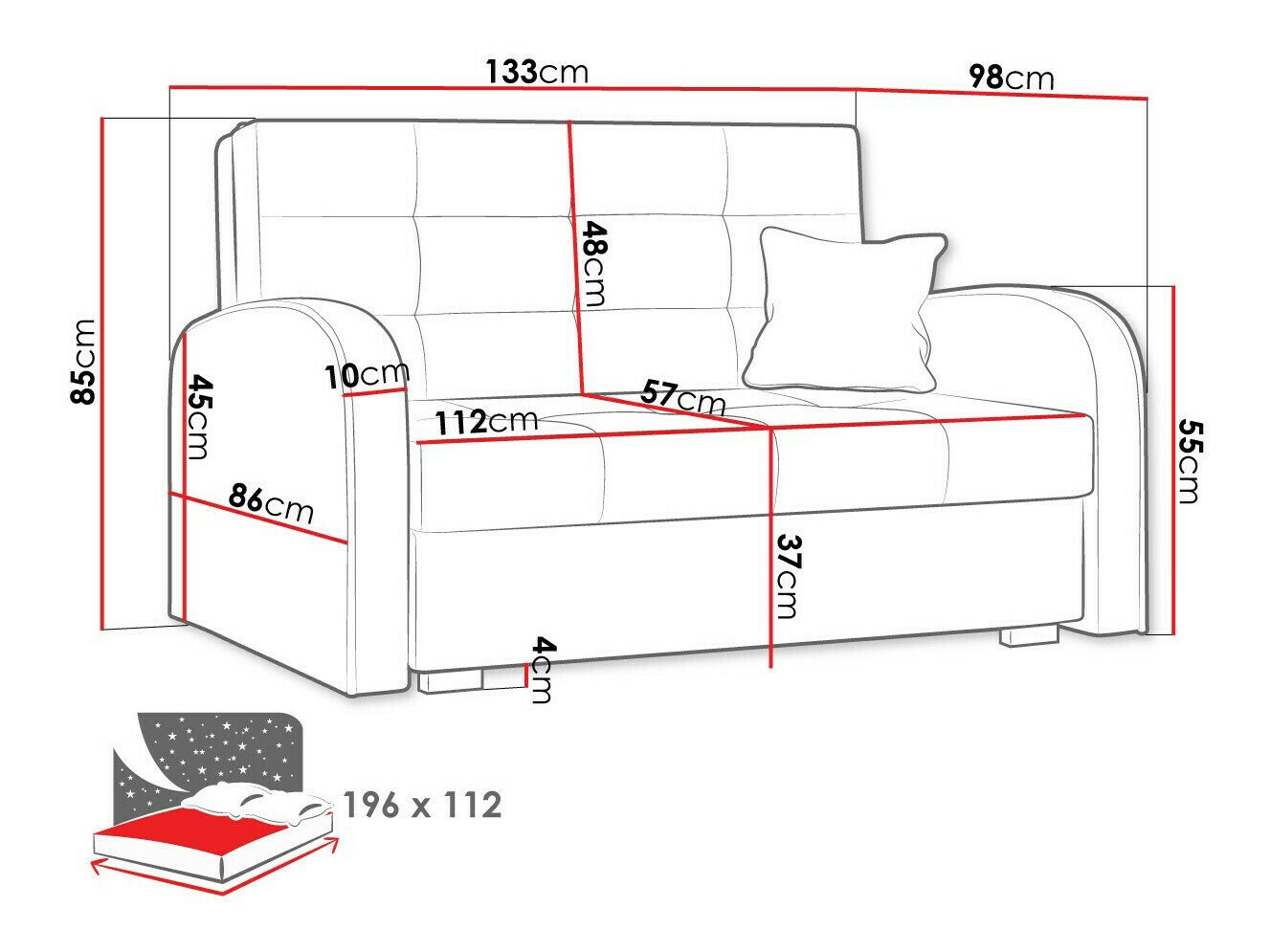 Софа кревет Silona II (Kronos 09)