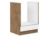 Модуларен шкаф за вградени апарати Wood White 125