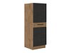 Модуларен шкаф со фиока и вратички Wood Grey 100
