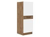 Модуларен шкаф со фиока и вратички Wood White 100