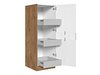Модуларен шкаф со фиока и вратички Wood White 100