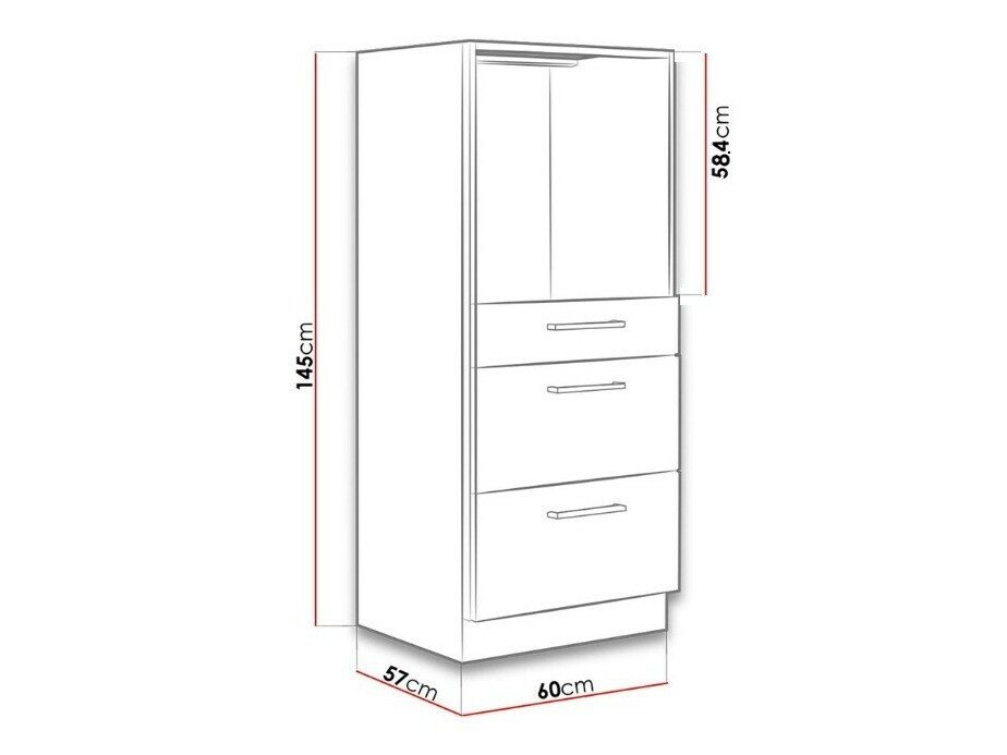 Модуларен шкаф за вградени апарати Wood White 102