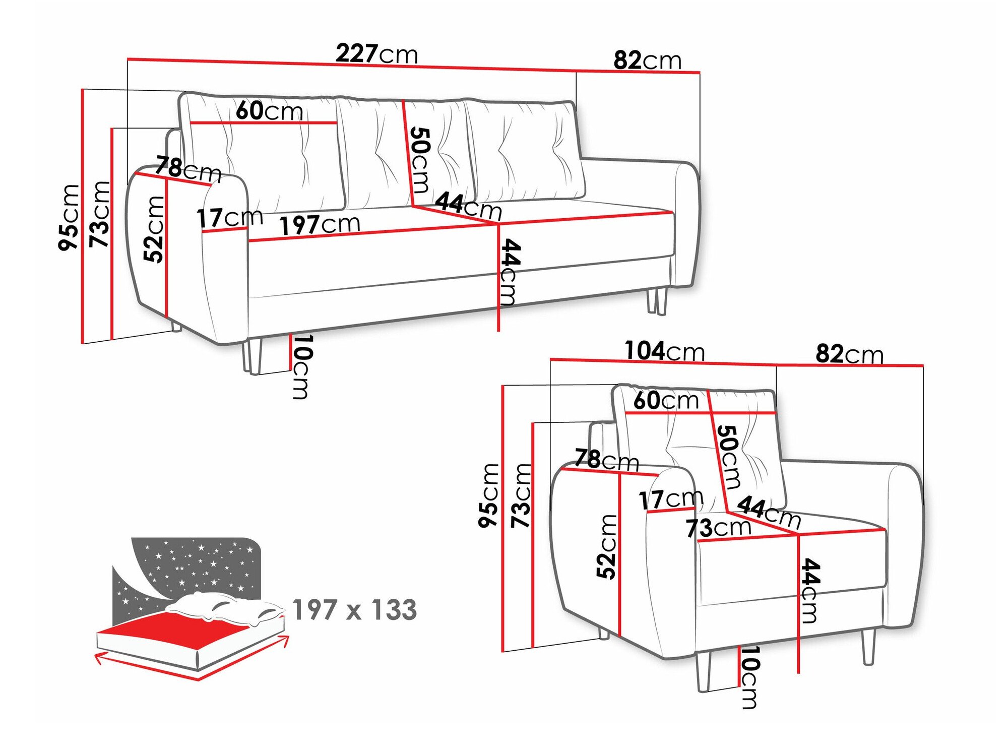 Комплет тапациран мебел Memphis 145 (Itaka 14)