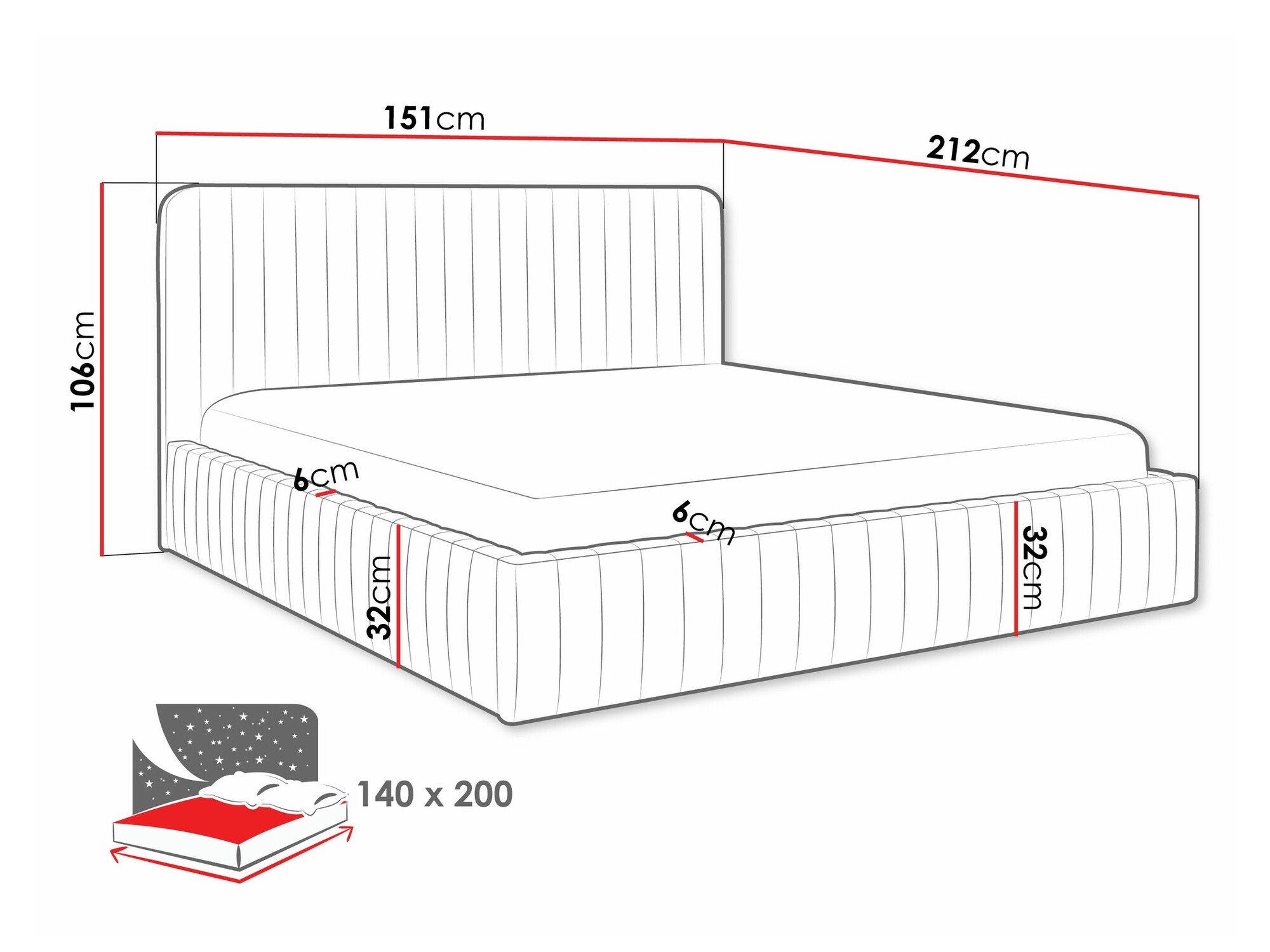Кревет TrendyNest Caprion (Velluto 15)