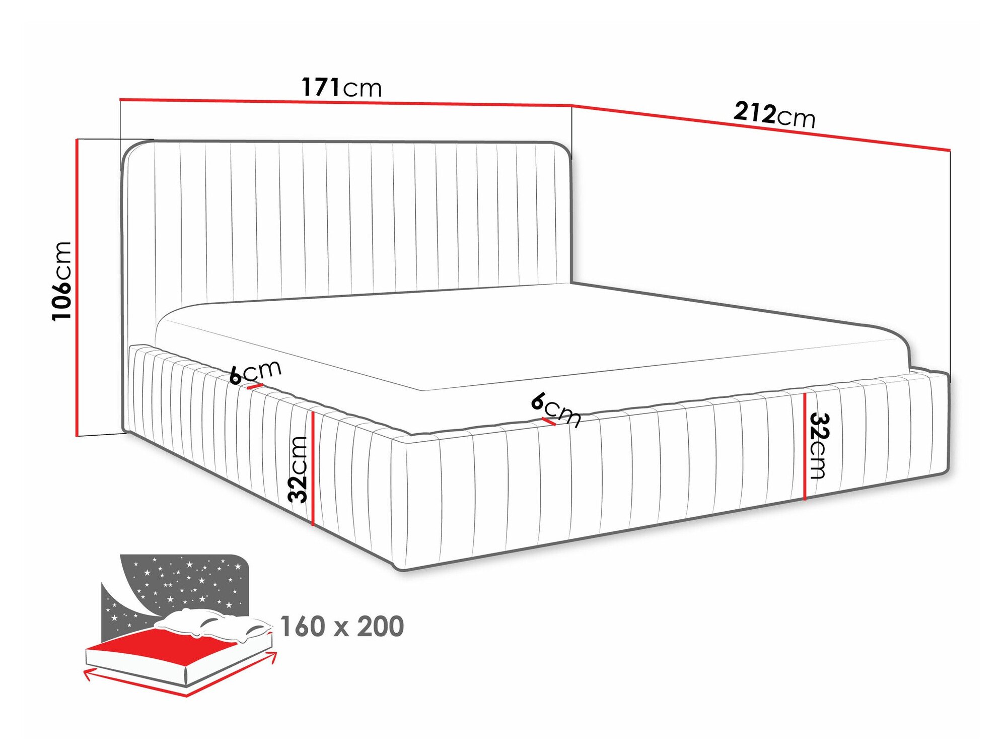 Кревет TrendyNest Caprion (Velluto 25)