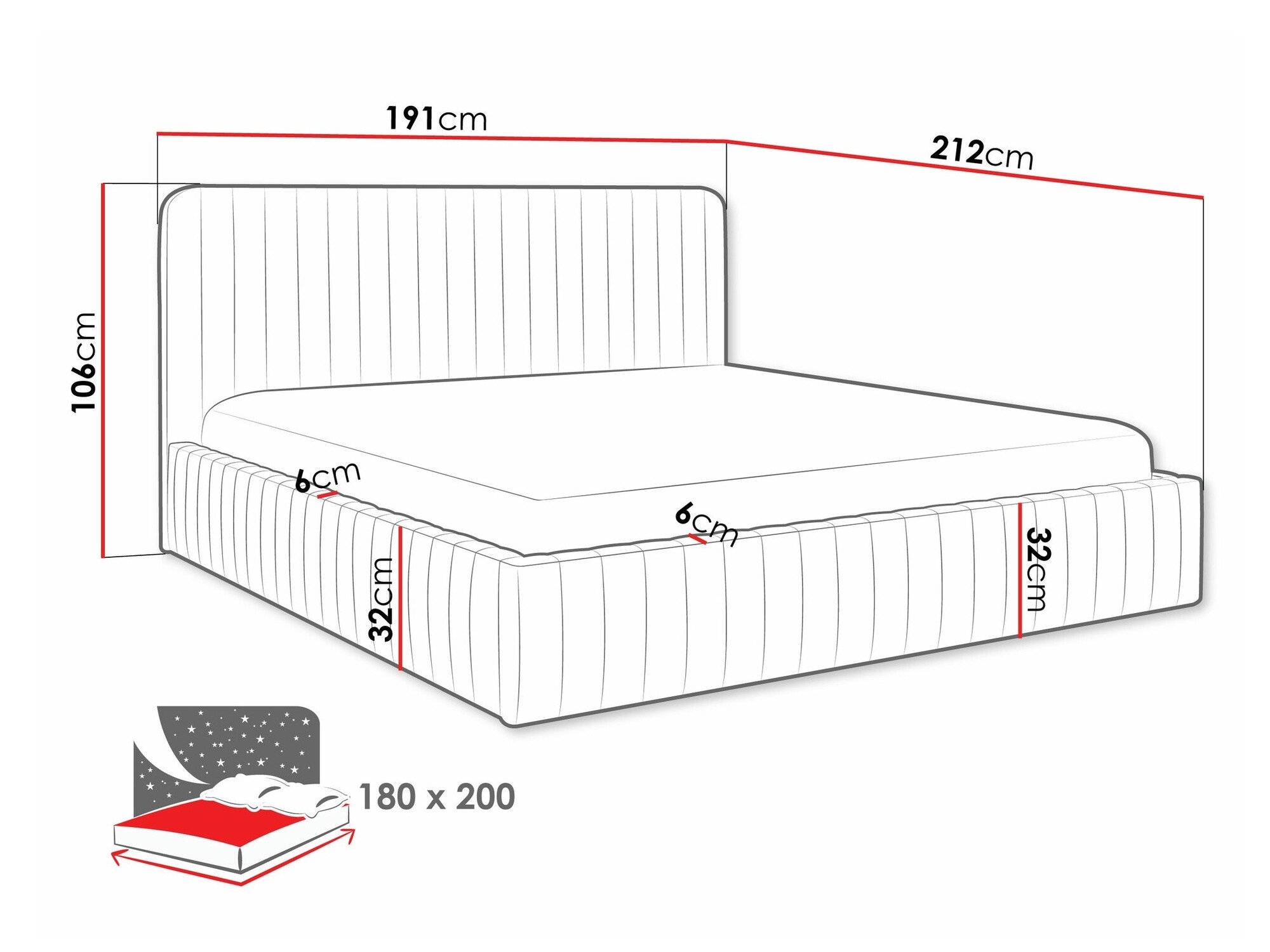 Кревет TrendyNest Caprion (Velluto 25)