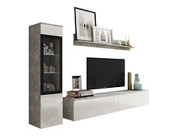 Комплет за дневен престој Mirfivo 100 (Бетон + Сјајна бела)