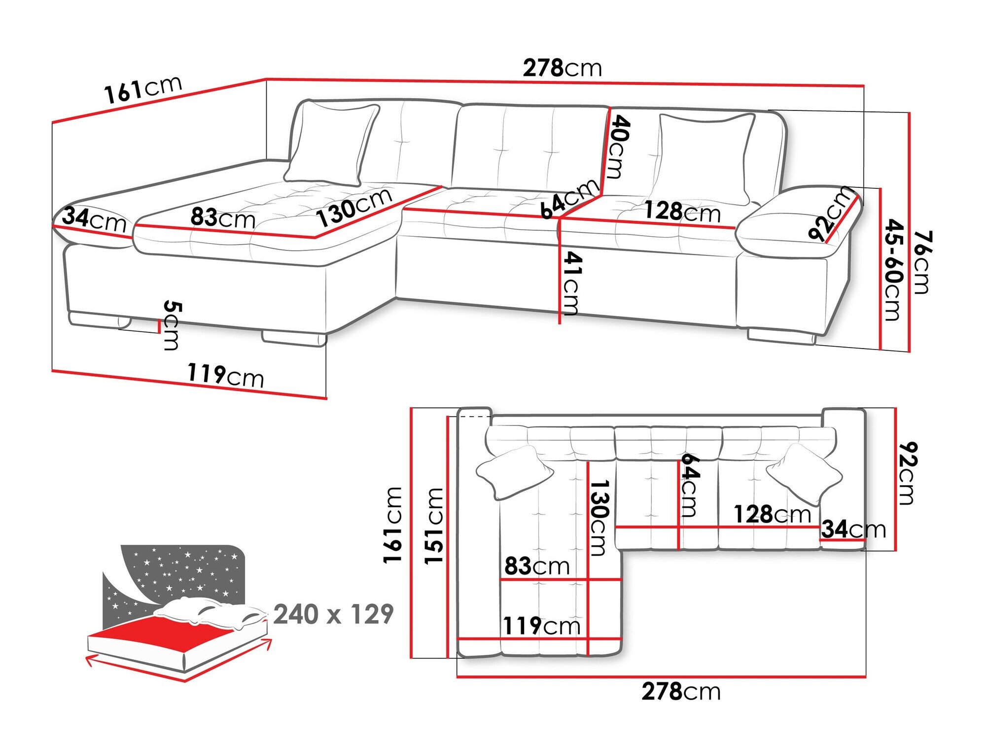 Аголна гарнитура Comfivo Sanitas II (Tracy 211.01)