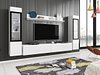 Комплет за дневен престој Mirfivo 101 (Бела + Сјајна бела)