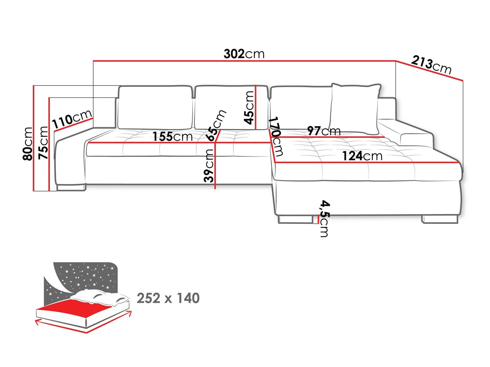 Аголна гарнитура Comfivo Nitor II (Clara 215.19)