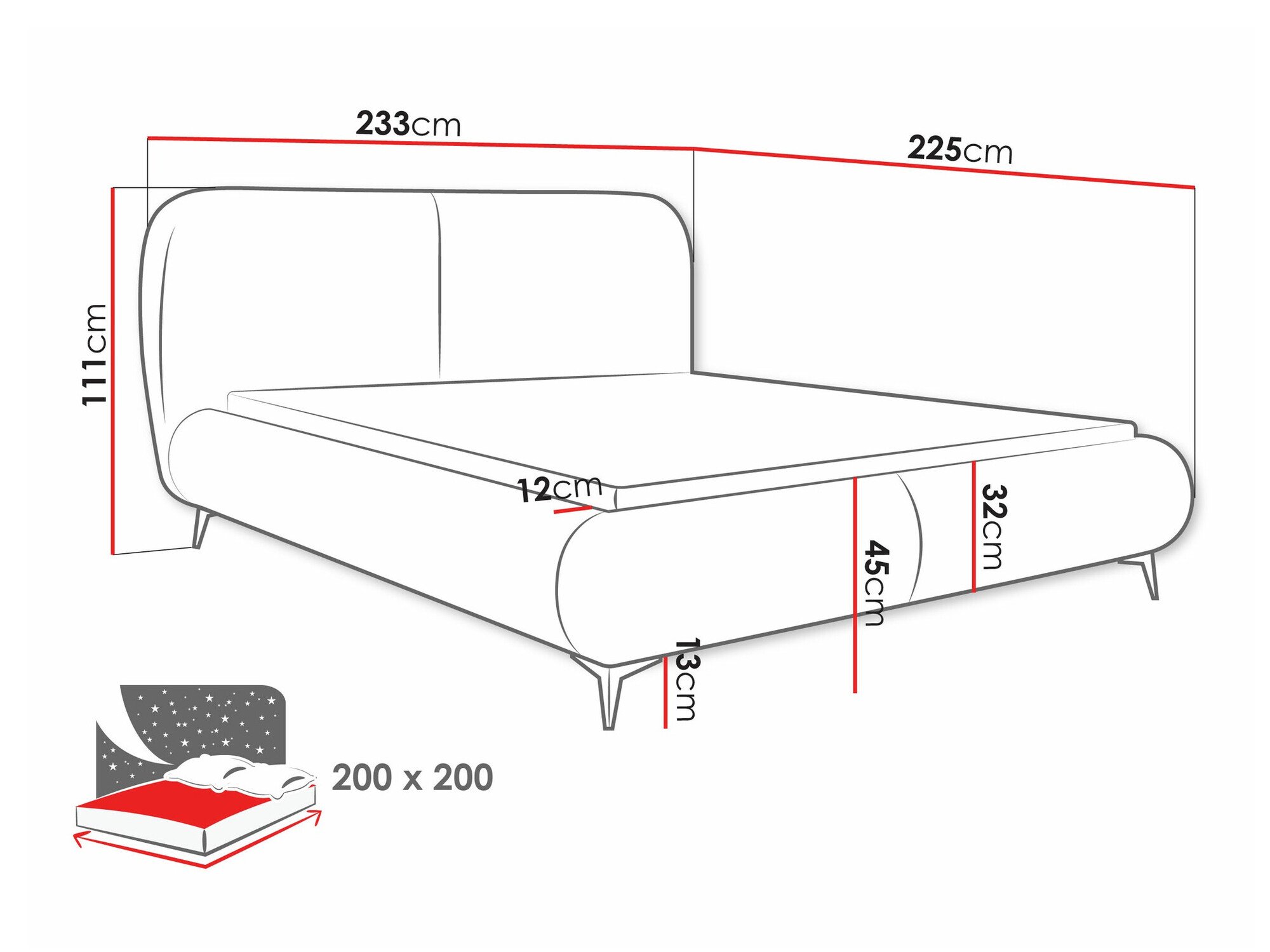Кревет TrendyNest Fenara (Coral 55)