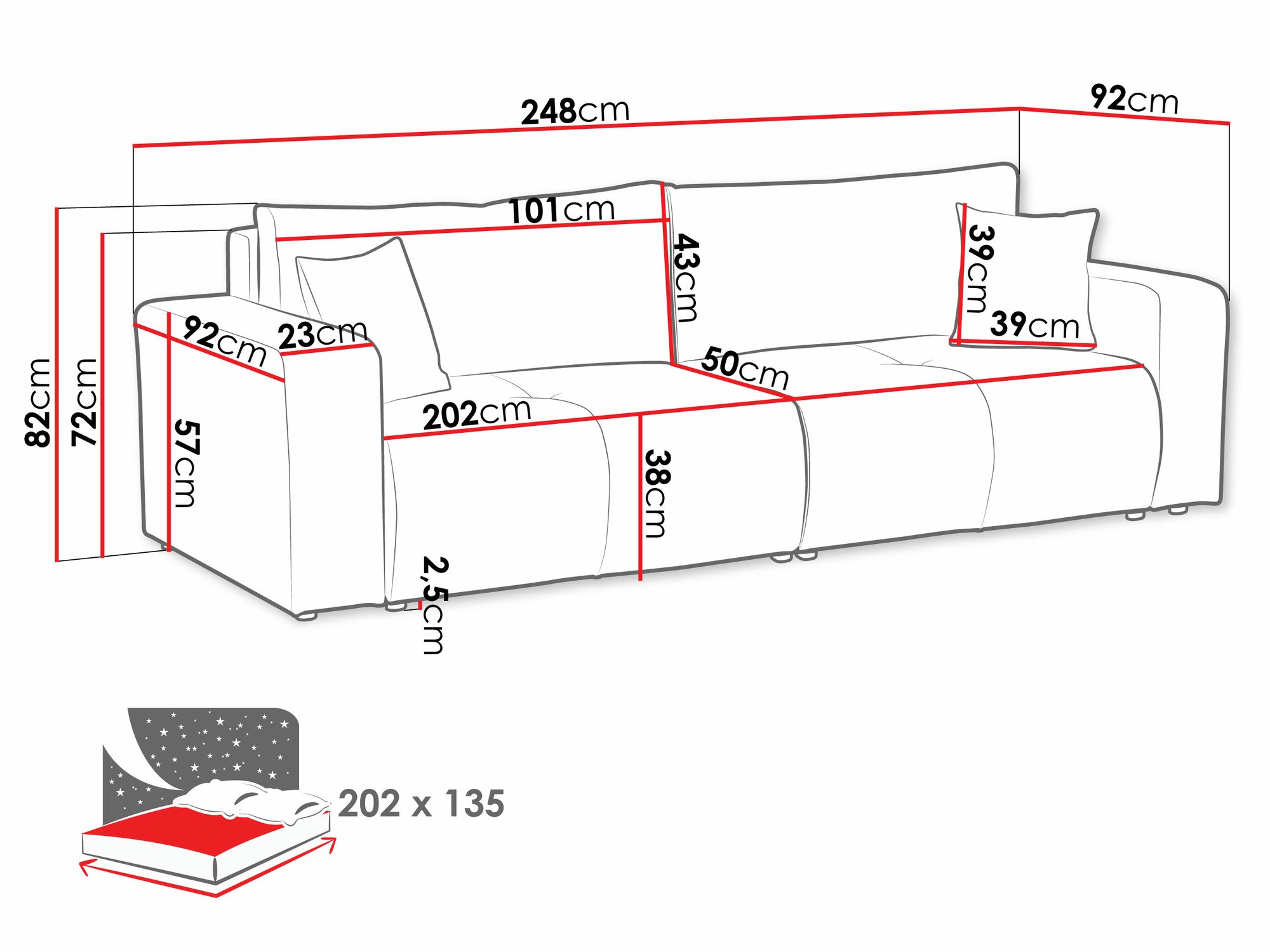 Софа кревет Comfivo Laurus (Velo 626)